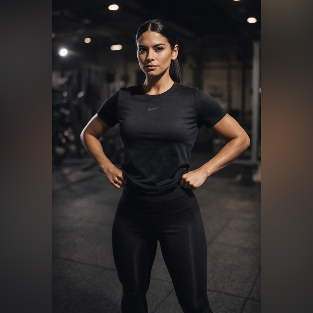 Nike Dri-FIT Stealth Evaporation Tight Fit Top M Black Short Sleeve
